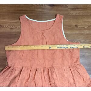 Cracker Barrel Old Country Store XL Sleeveless Defined Waist Embossed Dress
